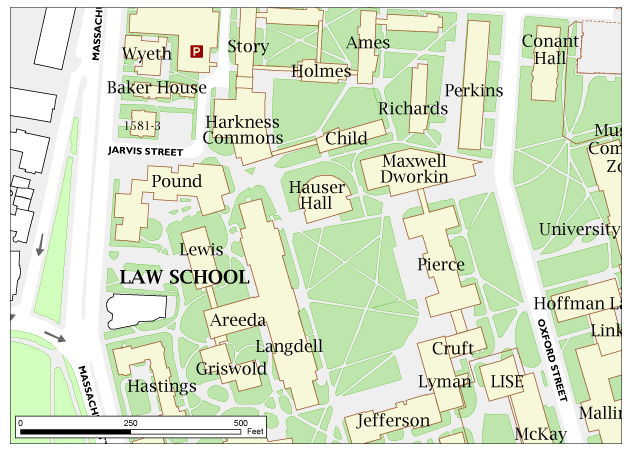harvard campus map